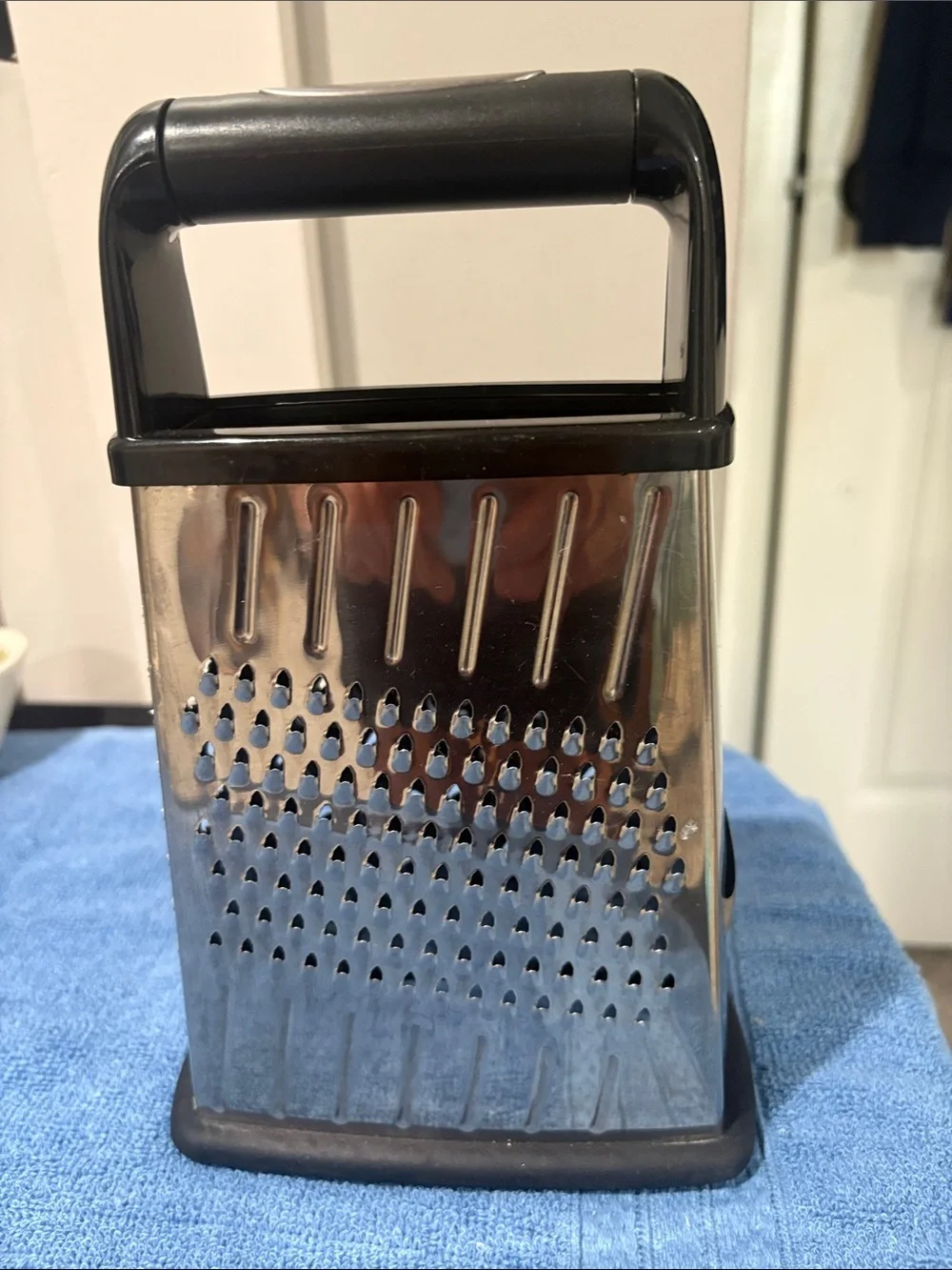 Farberware Silver Stainless Steel Box Grater with Black Handle